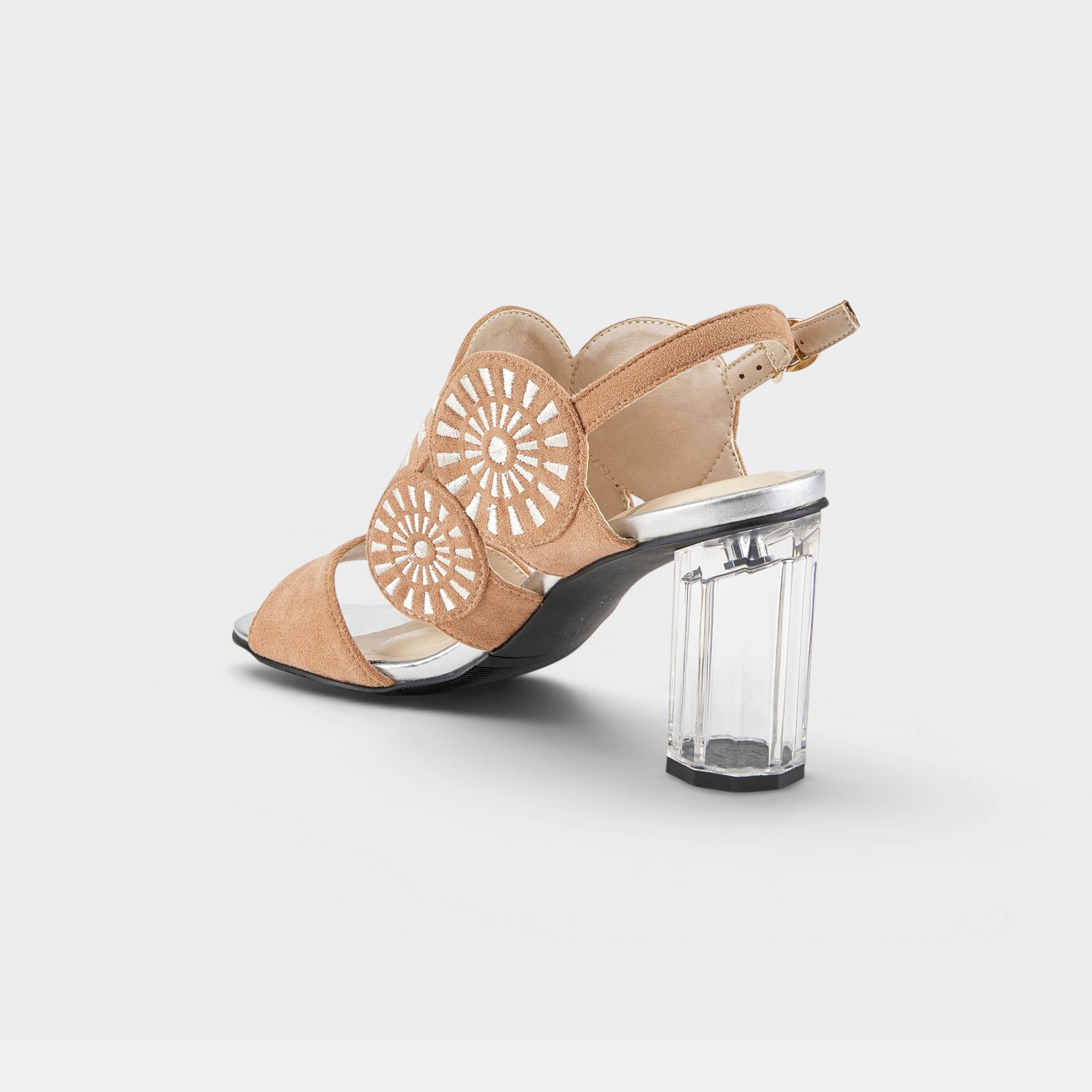 Azura Embroidery Tan Multi Sandal