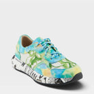 L'Artiste EMELIE SNEAKERS in TURQUOISE MULTI, front view
