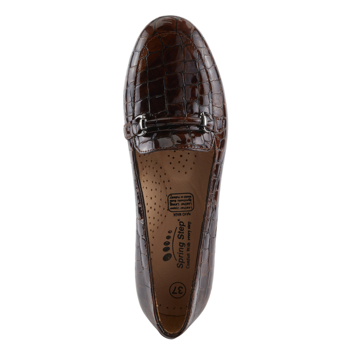 Spring Step SPRING STEP ENDA SHOES shoe in brown croco patent with comfortable everyday design