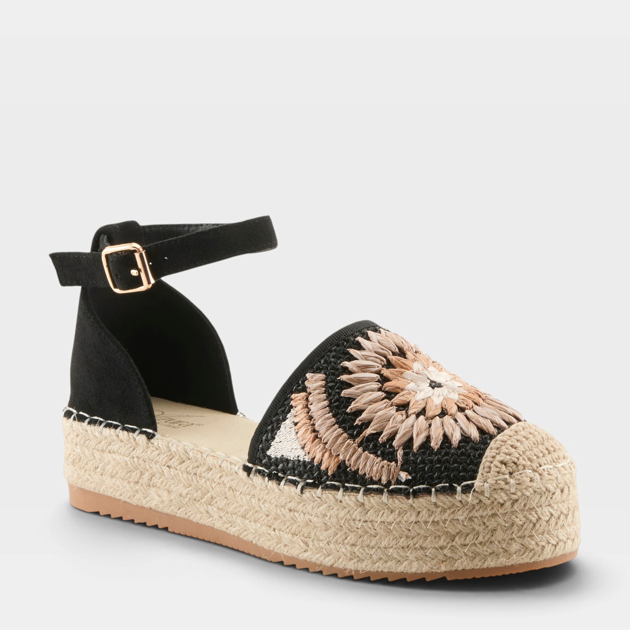 Azura Endlessluv Black Multi Espadrille