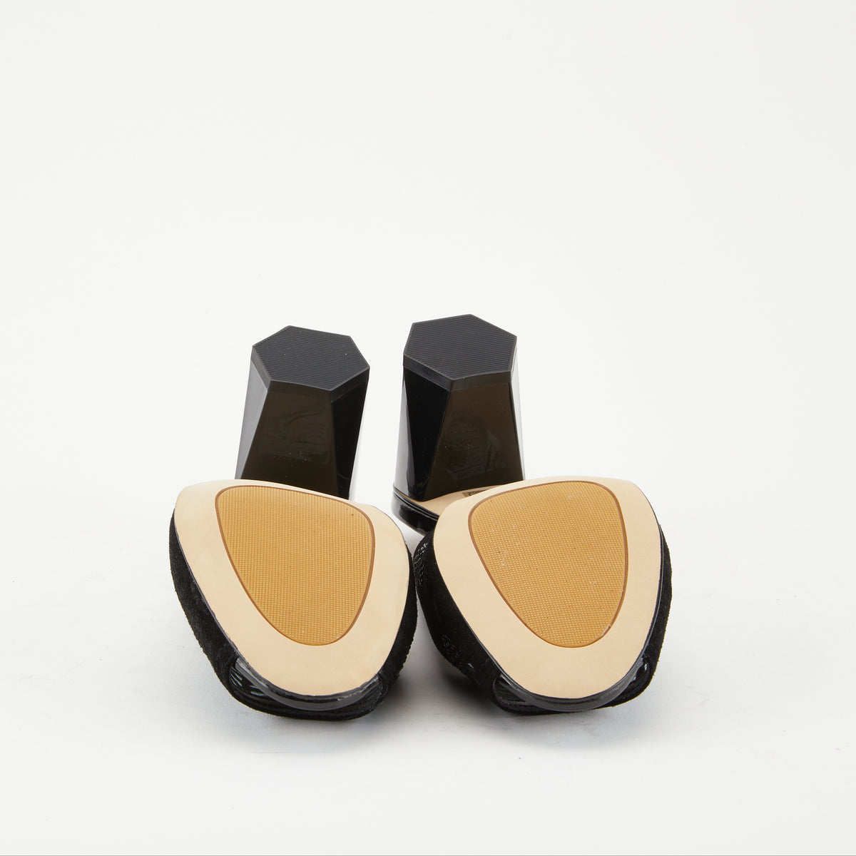 Azura Engagement Slingback women's sandal in black suede with leather upper and buckle detail