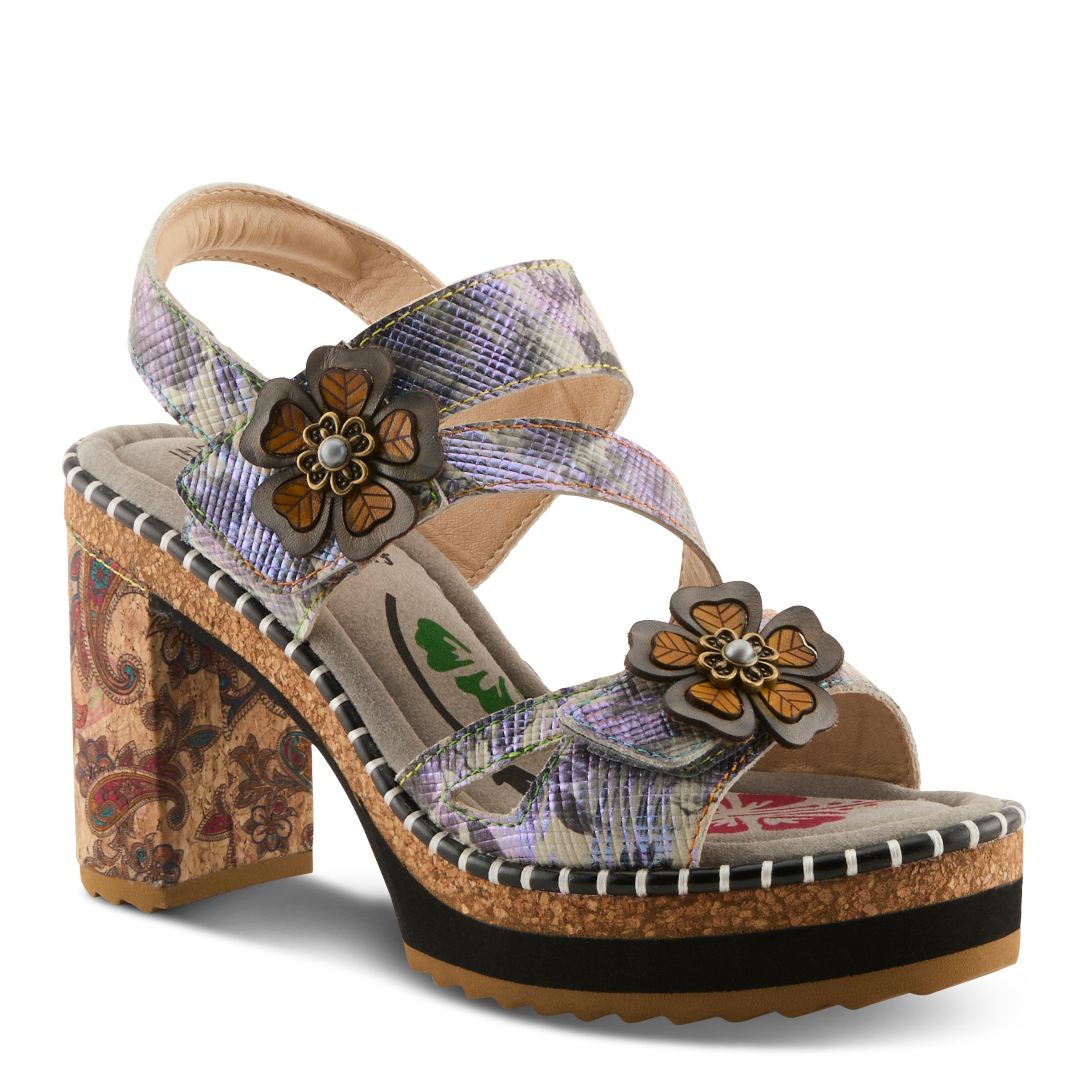 L'Artiste Escapartist Block Heel Sandals - Spring Step Shoes