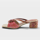L'Artiste Europa sandals in Brown Multi, side view