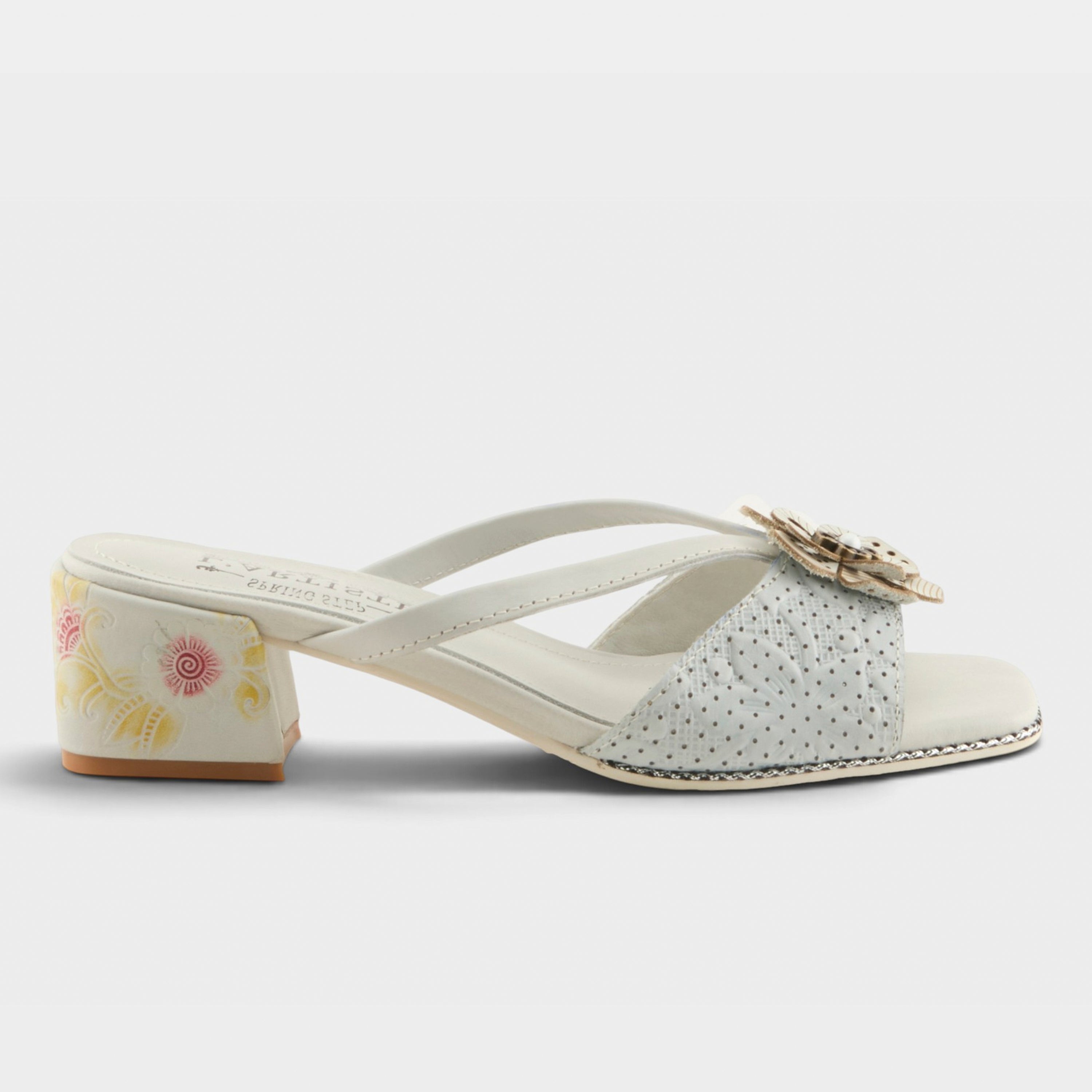 L'Artiste Europa sandals in Off White Multi, hero view