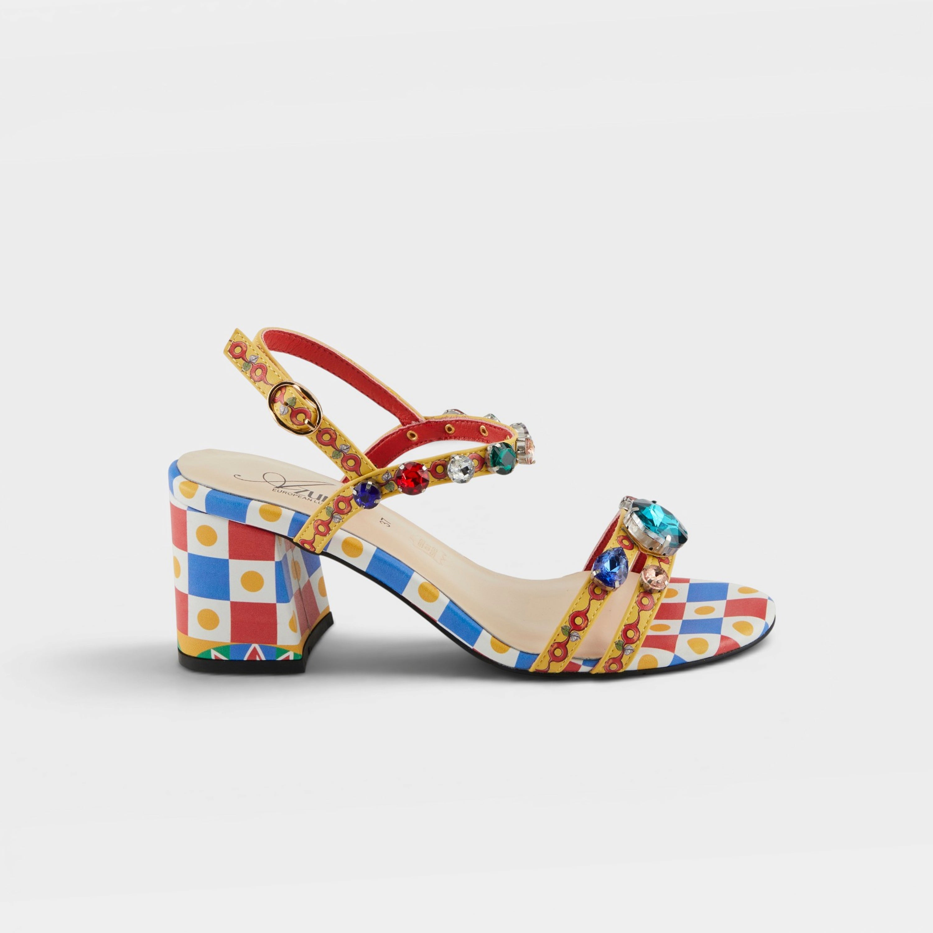 Azura Fabfash Yellow Multi Sandal