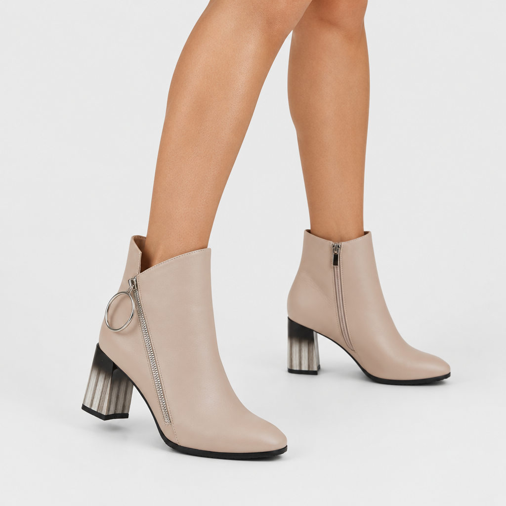 Azura Fabulosa Beige Boot - on-foot view