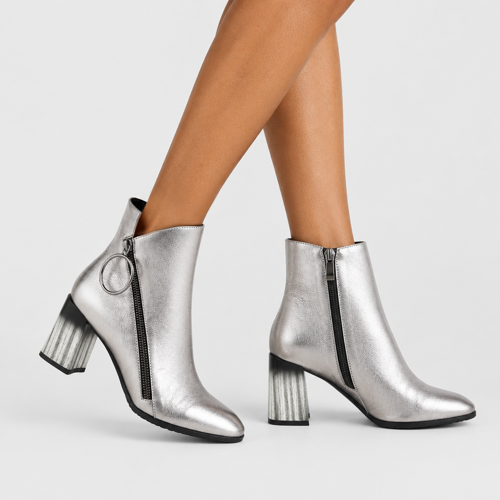 Azura Fabulosa Pewter Boot - on-foot view