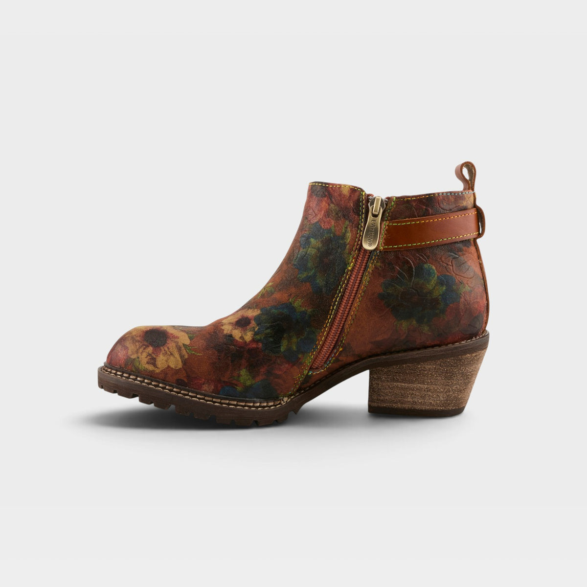 L'Artiste Farruko boots in Camel Multi, side view