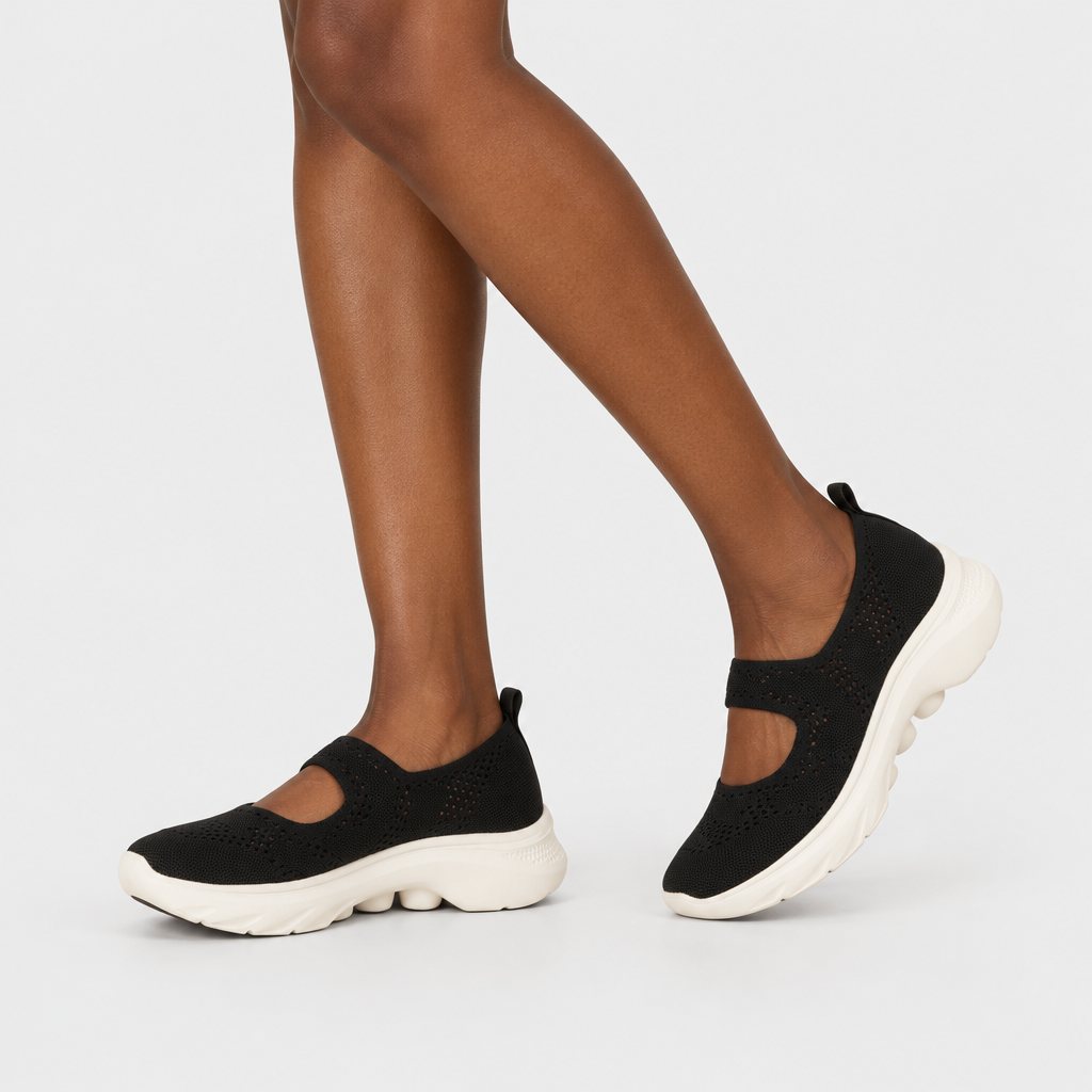 Flexus Fazano Black Sneaker - on-foot view