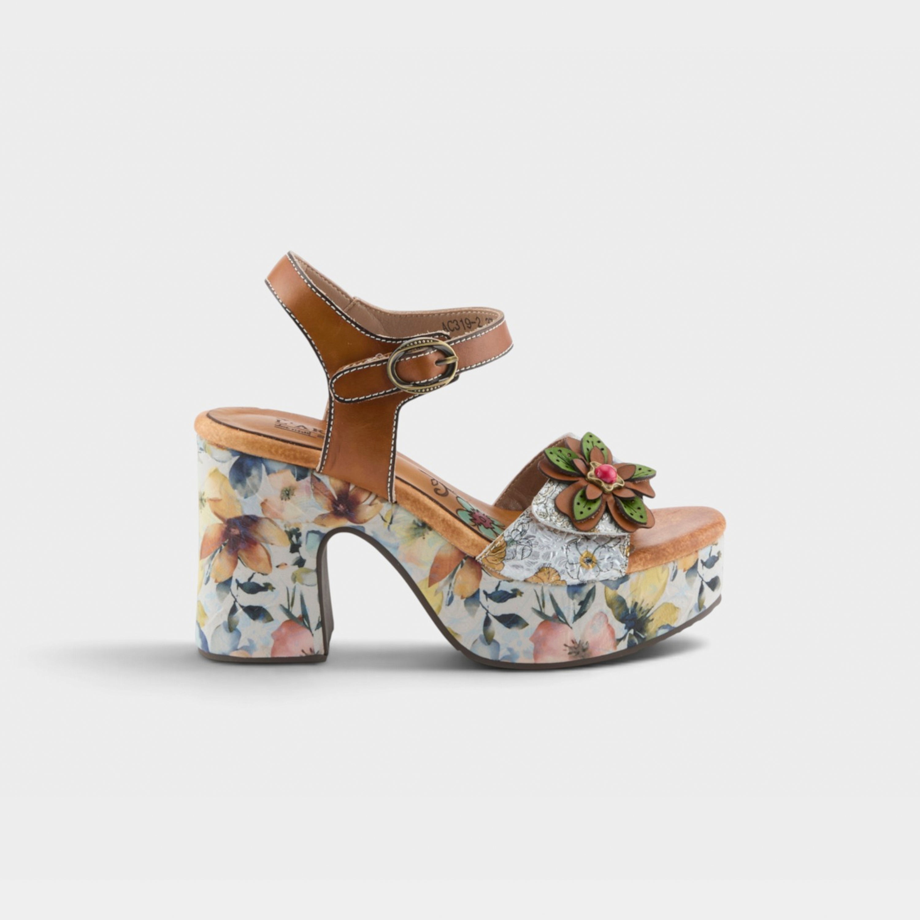 L'Artiste Felis Platform Block Heel Sandals - Spring Step Shoes
