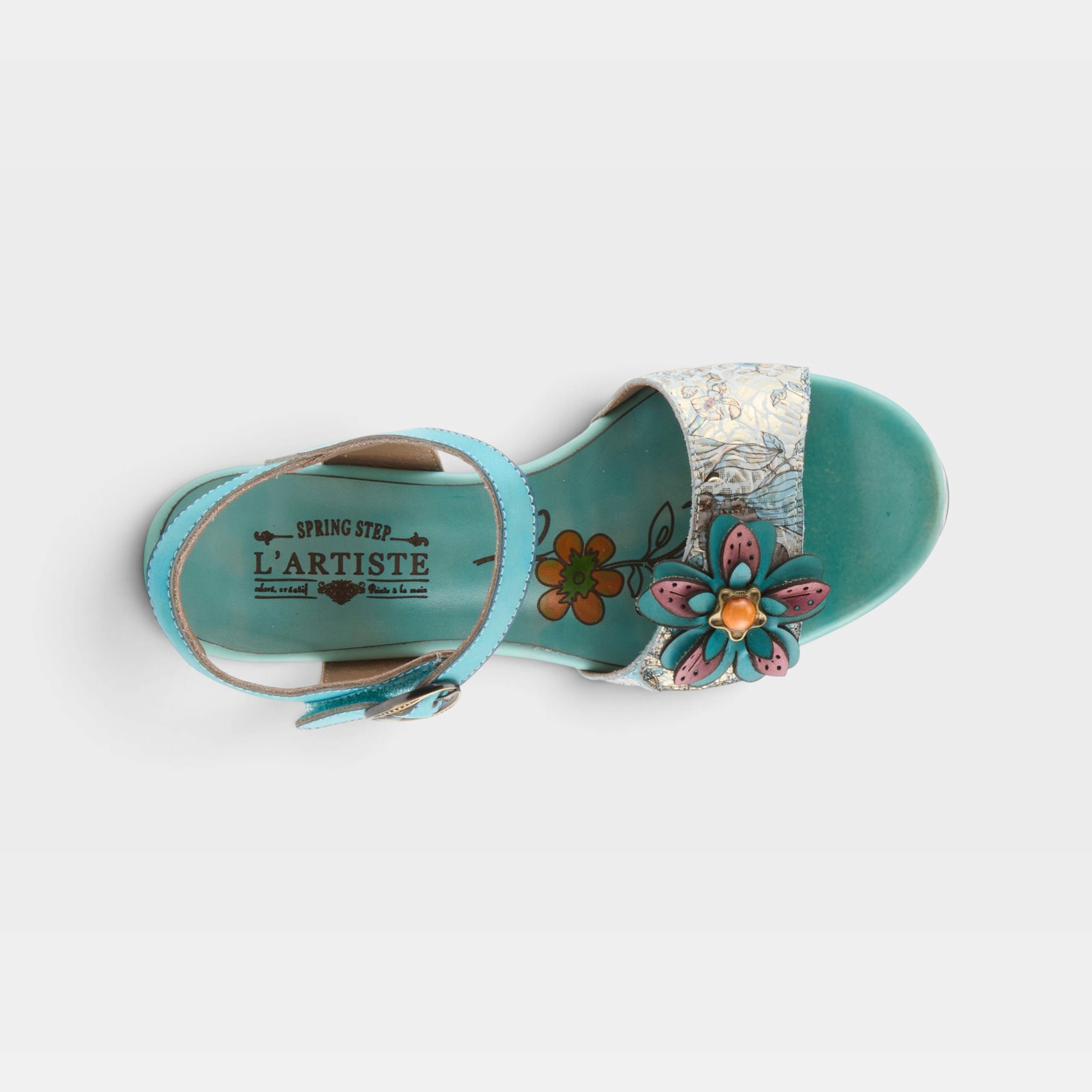 L'Artiste Felis Platform Block Heel Sandals - Spring Step Shoes