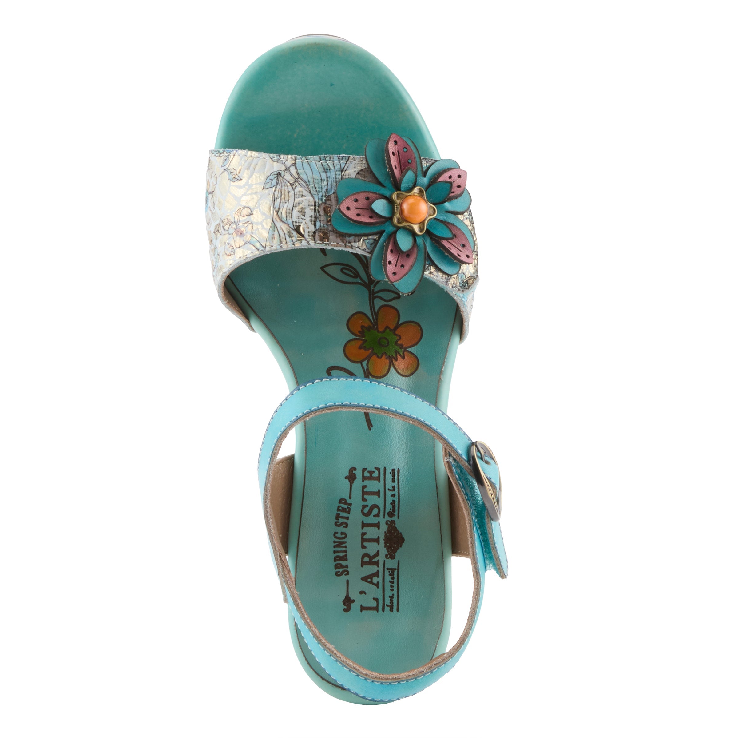 L'Artiste Felis Platform Block Heel Sandals - Spring Step Shoes
