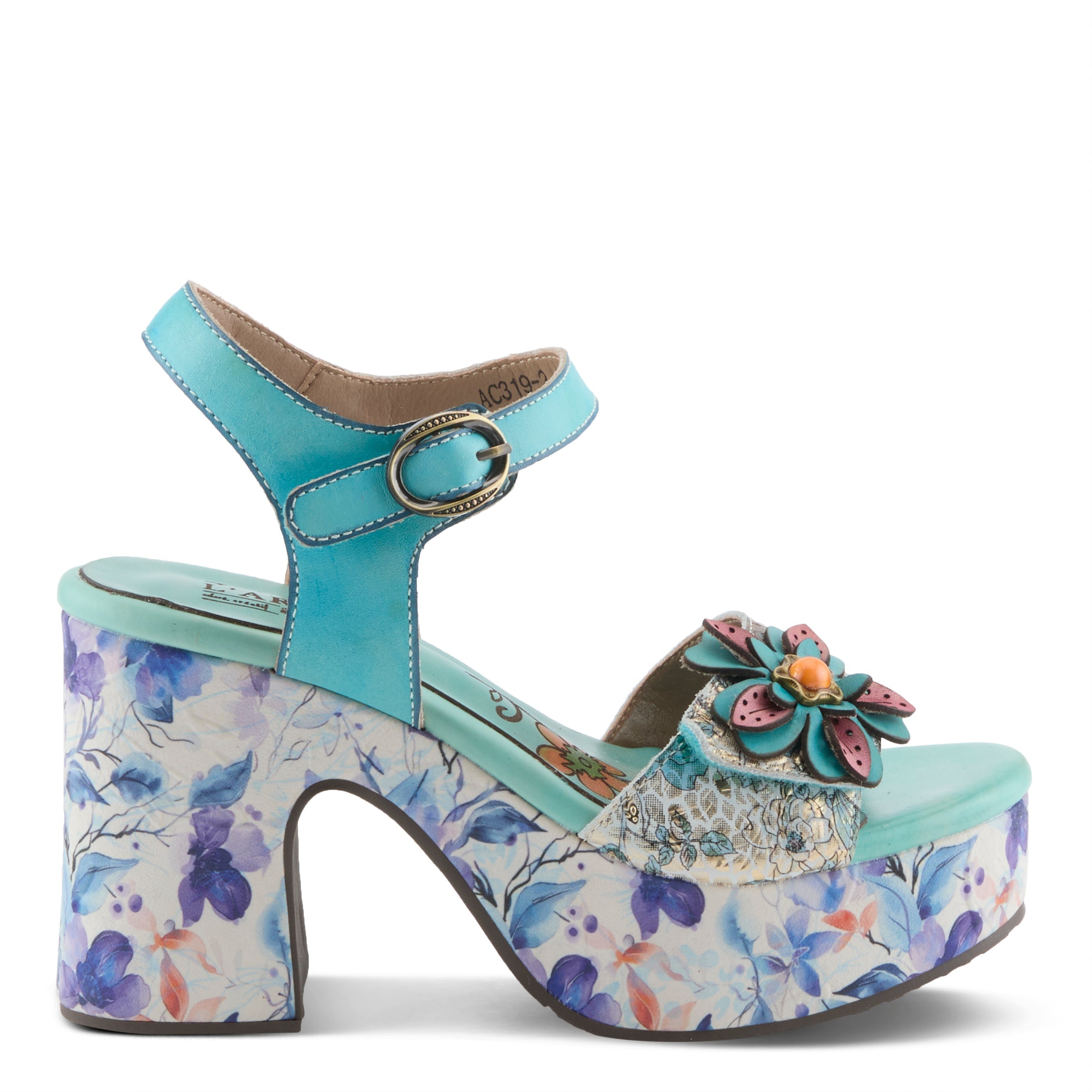 L'Artiste Felis Platform Block Heel Sandals - Spring Step Shoes