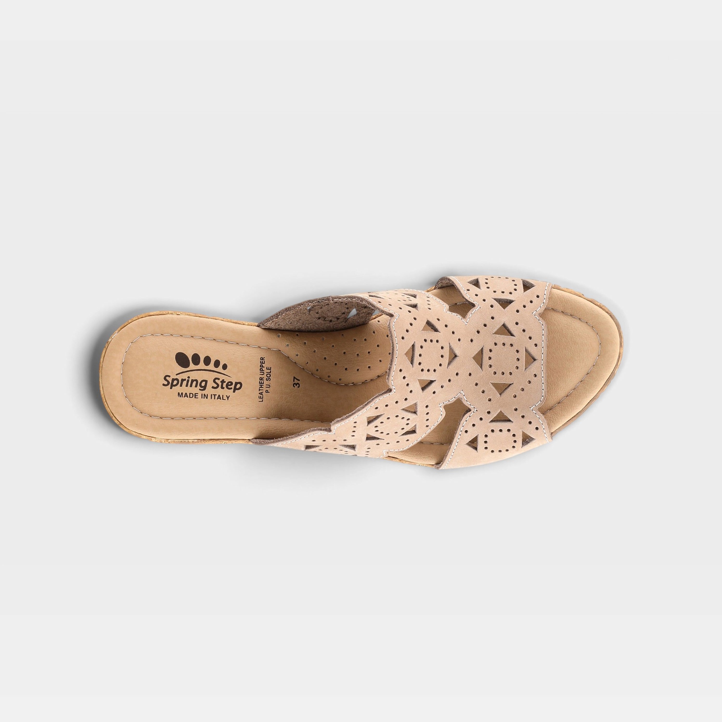 Spring Step Flamyo Beige Nubuck Slide Sandal