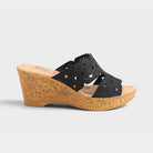 Spring Step Flamyo Black Nubuck Slide Sandal