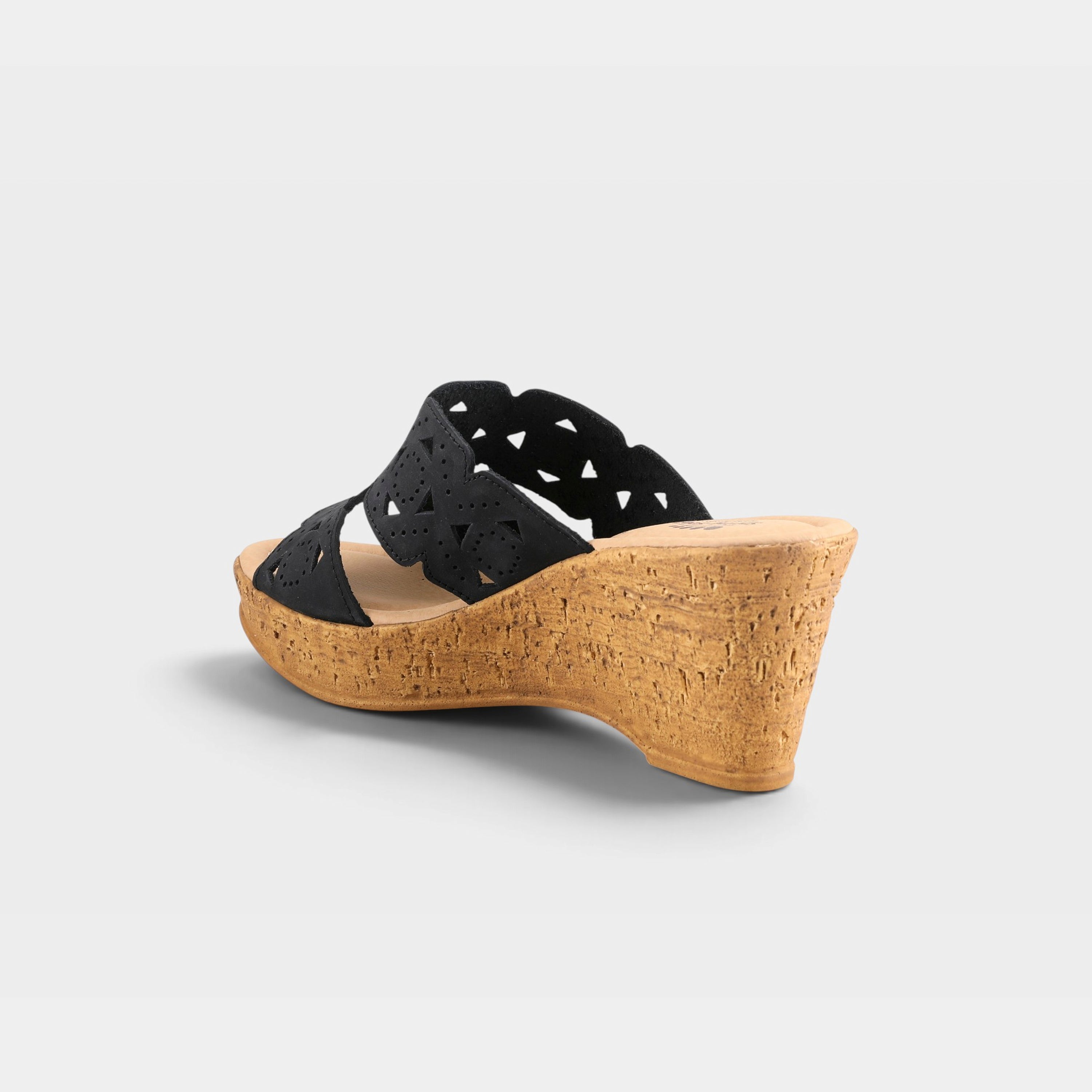 Spring Step Flamyo Black Nubuck Slide Sandal
