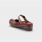 L'Artiste Flochino clogs in Red Multi, alternate angle view