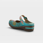 L'Artiste Flochino clogs in Turquoise Multi, alternate angle view