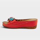 Spring Step Flowerchild Red Slide Sandal