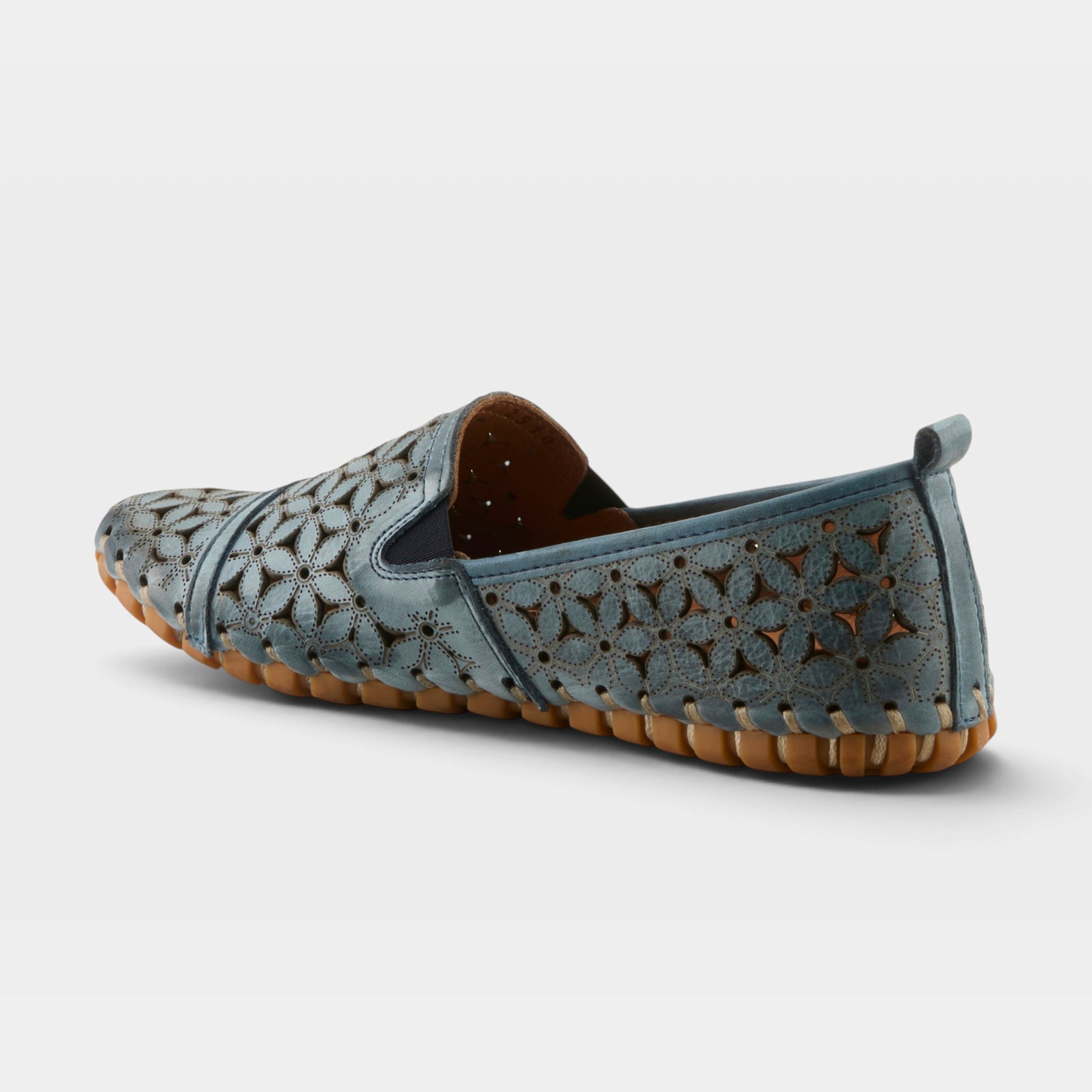 Spring Step Flowerflow Blue Slide Sandal