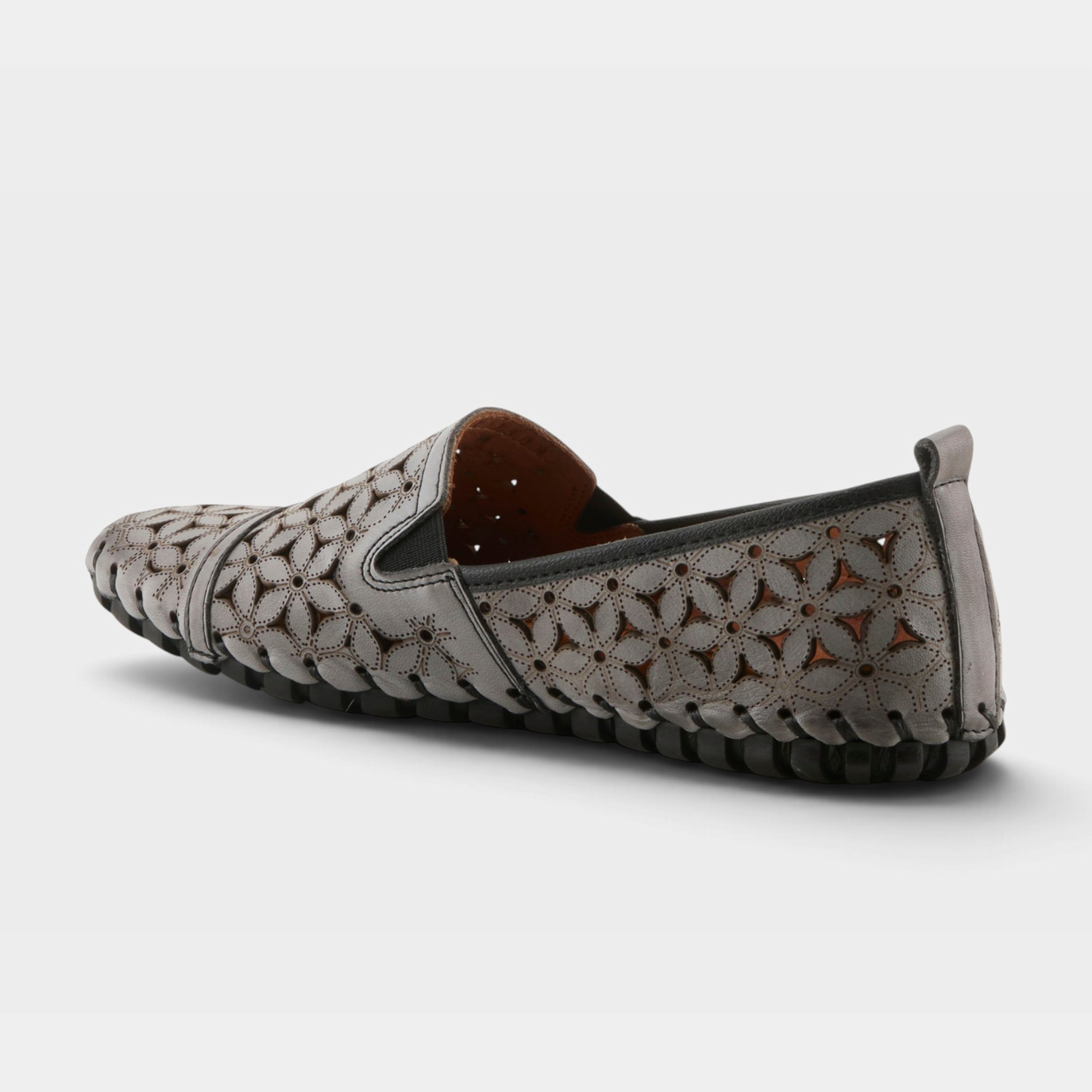Spring Step Flowerflow Charcoal Slide Sandal