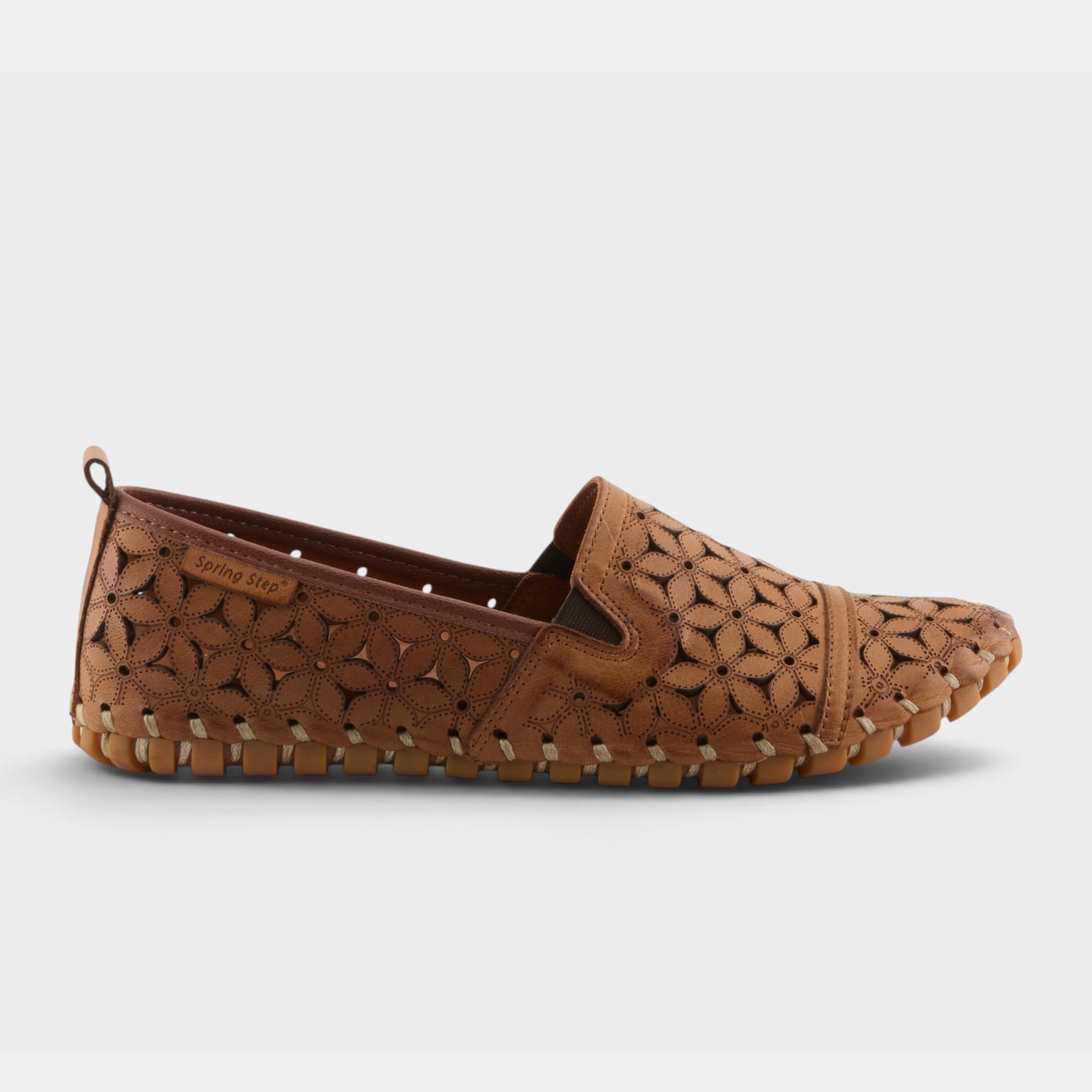 Spring Step Flowerflow Light Brown Slide Sandal