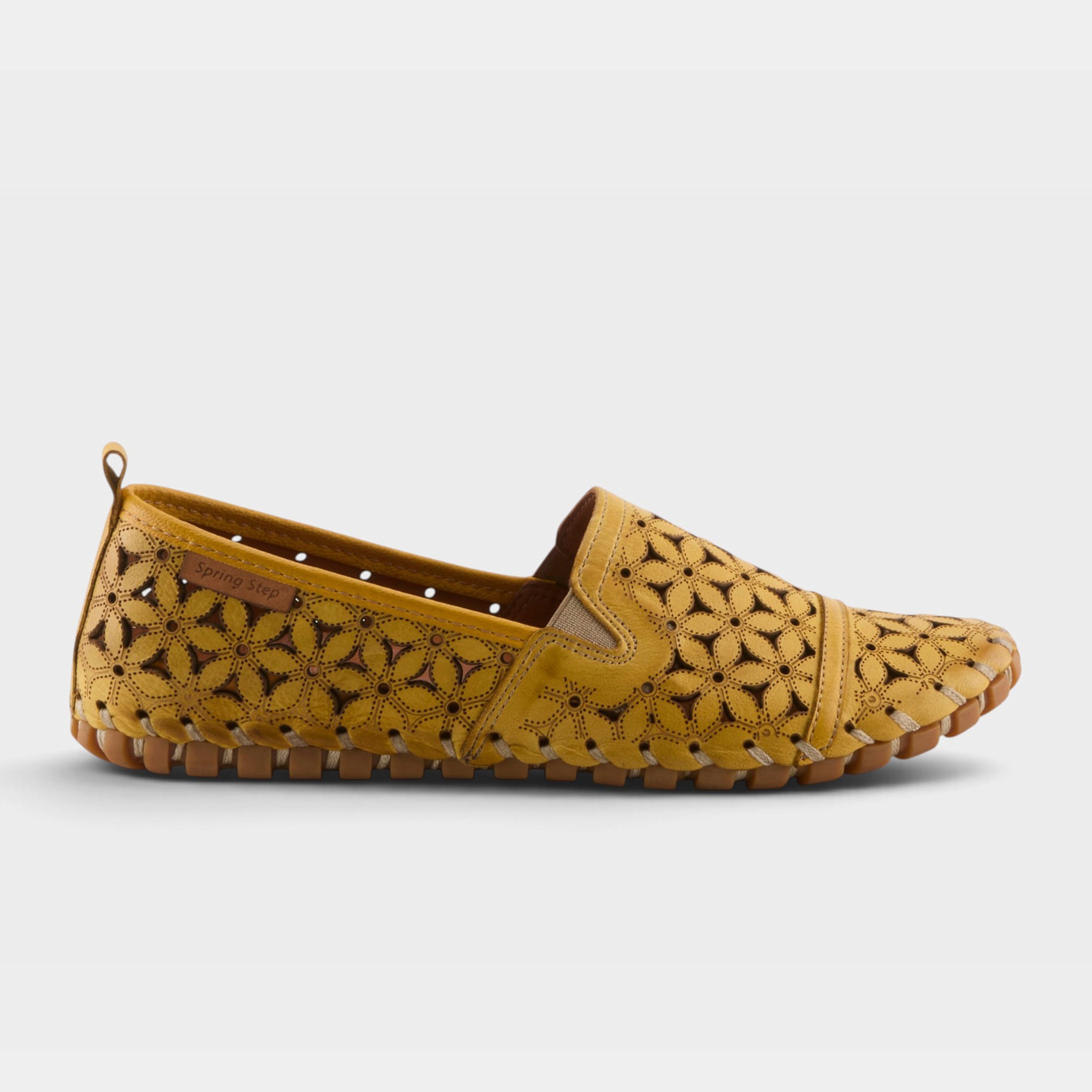 Spring Step Flowerflow Yellow Slide Sandal