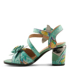 L'Artiste L'ARTISTE FLOWERPOWER SANDALS sandal in mint green multi with handcrafted leather design