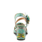 L'Artiste L'ARTISTE FLOWERPOWER SANDALS sandal in mint green multi with handcrafted leather design