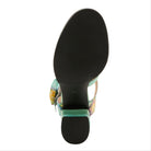 L'Artiste L'ARTISTE FLOWERPOWER SANDALS sandal in mint green multi with handcrafted leather design