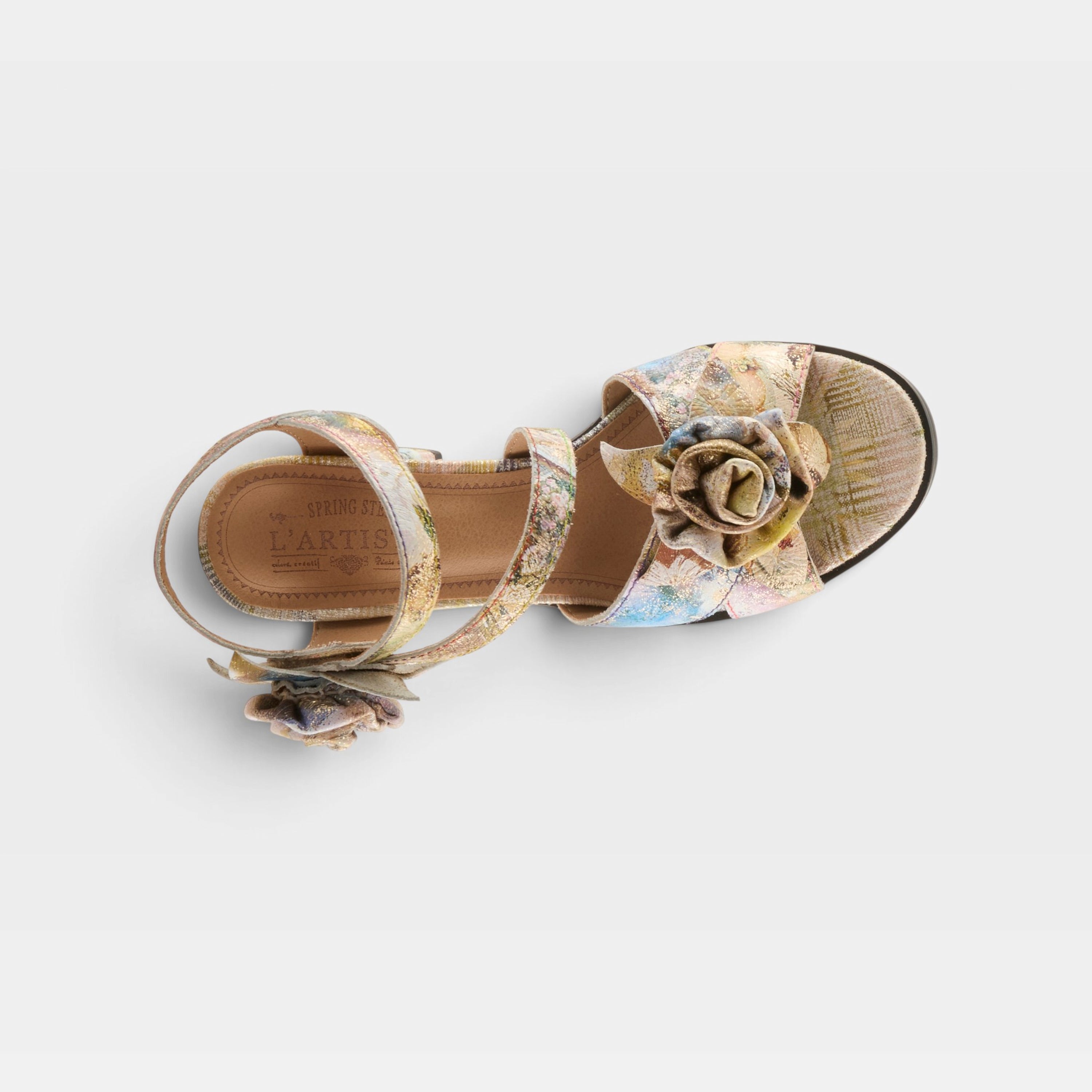 L'Artiste Flowerpower Women's Heel Sandals - Spring Step Shoes
