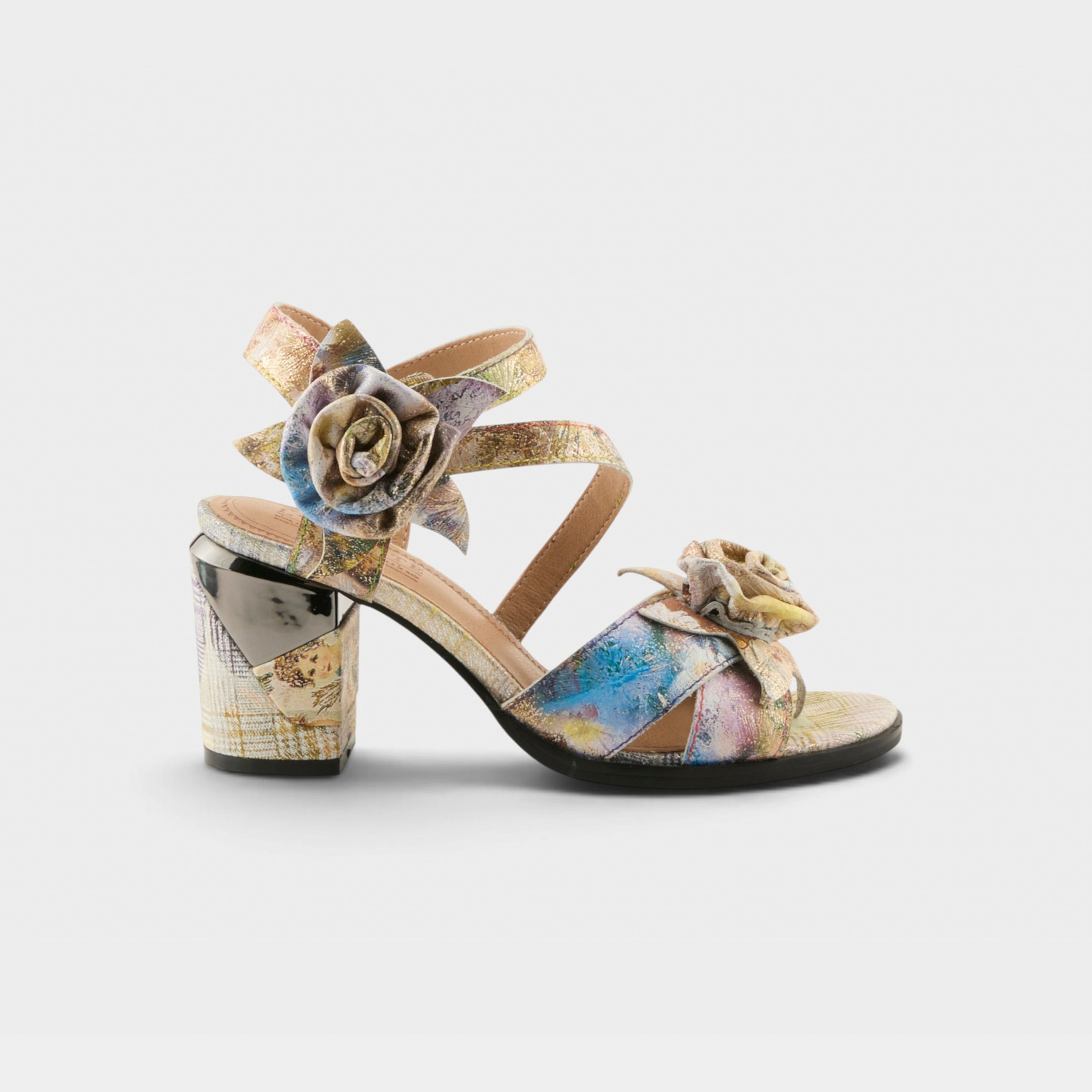 L'Artiste Flowerpower Women's Heel Sandals - Spring Step Shoes