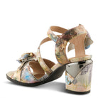 L'Artiste L'ARTISTE FLOWERPOWER SANDALS sandal in yellow multi with handcrafted leather design
