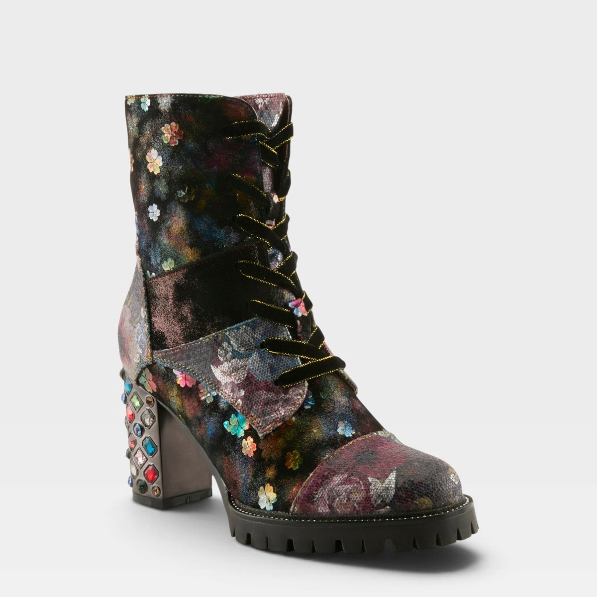 L'Artiste FLUTTERBANK BOOTS in RAINBOW, front view