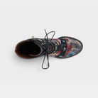 L'Artiste Flutterbank boots in Rainbow, top view