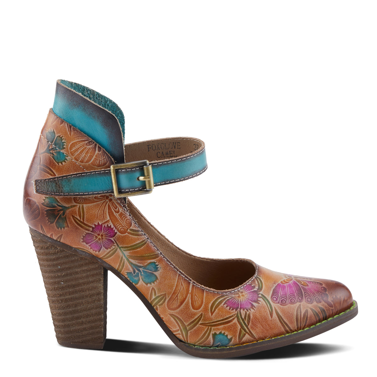 L'Artiste L'ARTISTE FOXGLOVE SHOES shoe in camel multi with handcrafted leather design