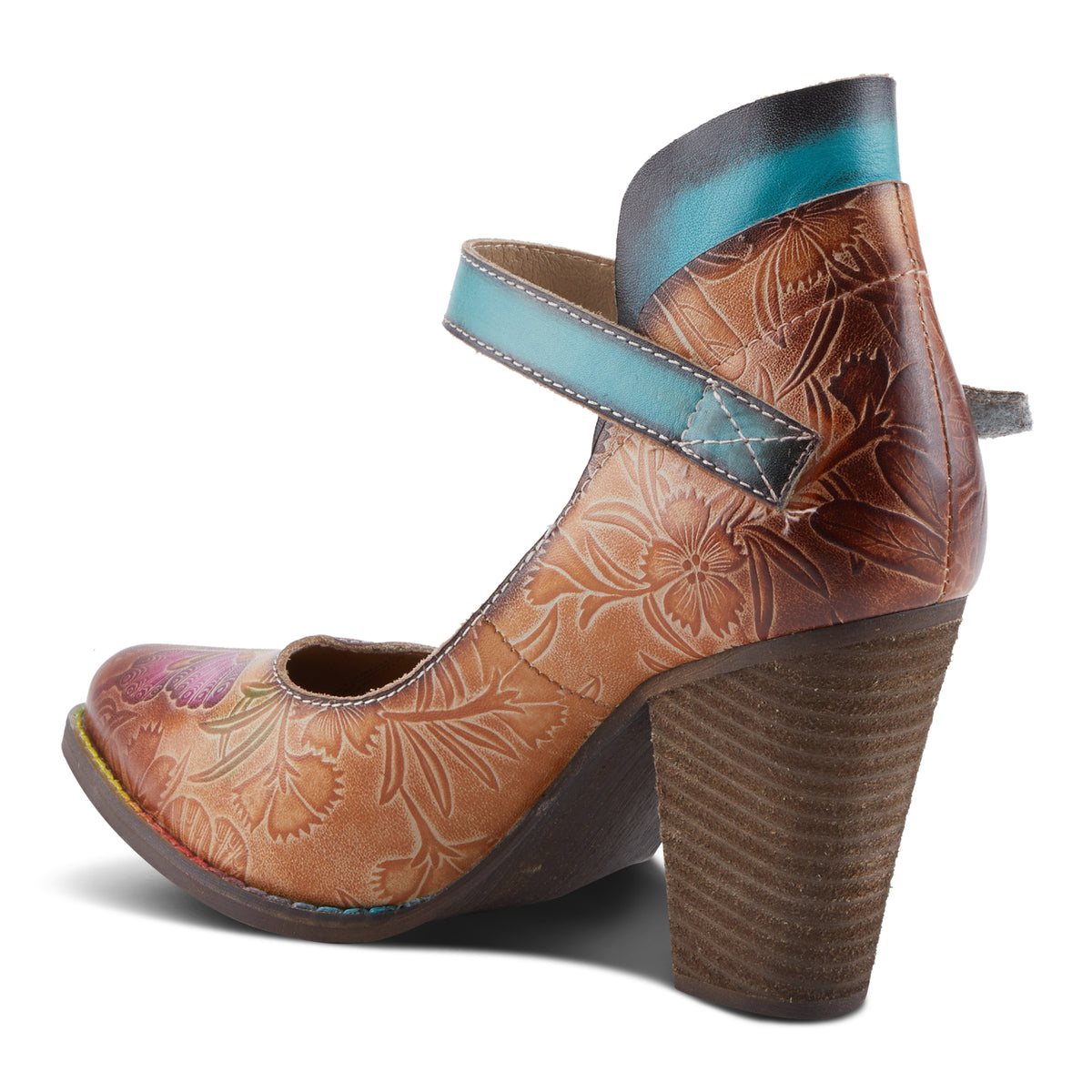 L'Artiste L'ARTISTE FOXGLOVE SHOES shoe in camel multi with handcrafted leather design