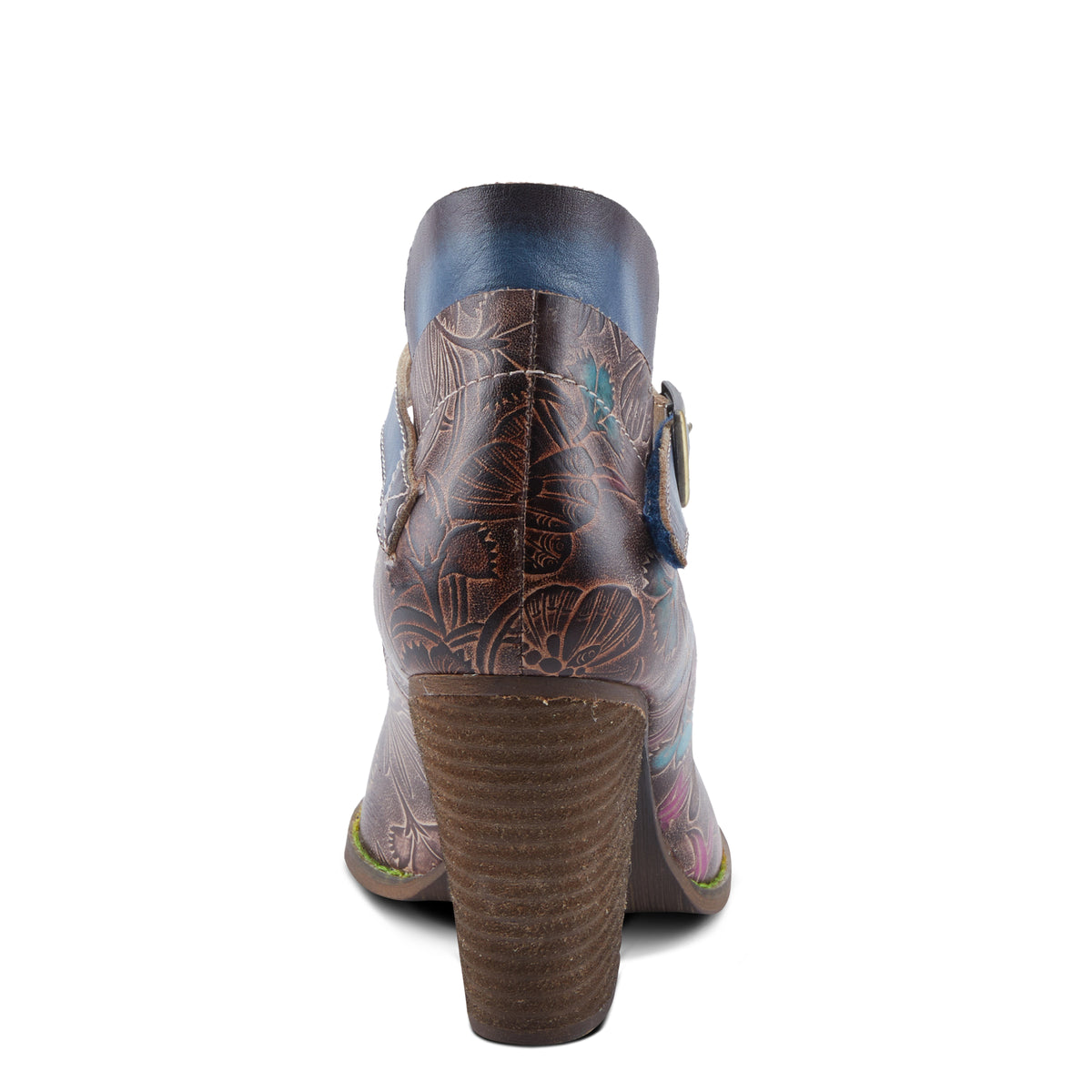 L'Artiste L'ARTISTE FOXGLOVE SHOES shoe in chocolate multi with handcrafted leather design