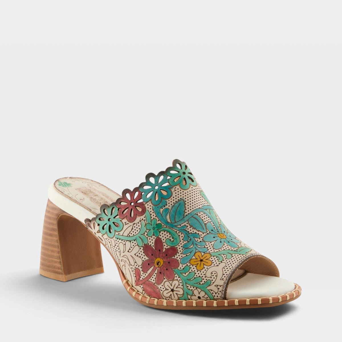 L'Artiste FOXXILA SANDALS in LIGHT BEIGE MULTI, front view