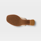 L'Artiste Foxxila sandals in Light Beige Multi, outsole view