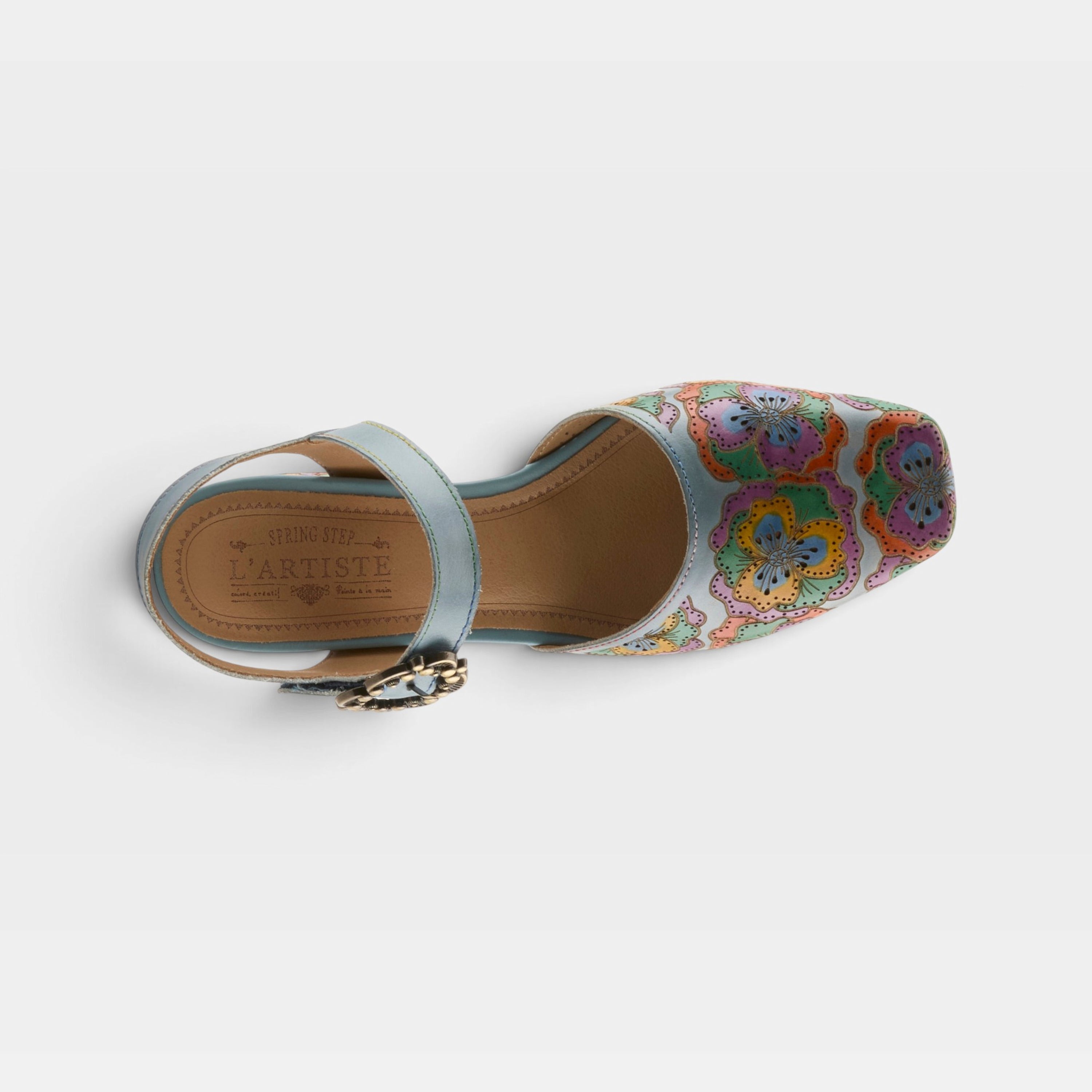 L'Artiste Funferbiz shoes in Blue Multi, top view