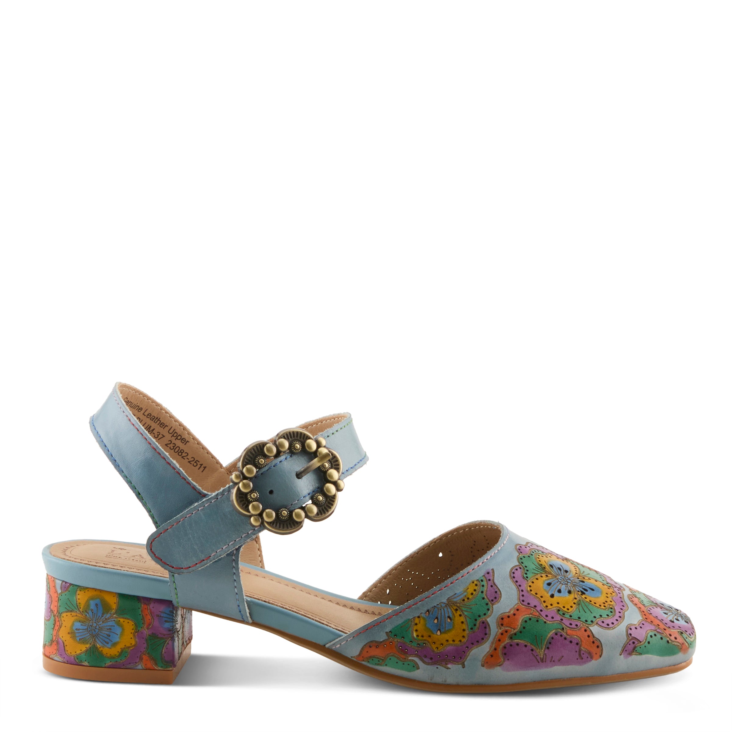 L'Artiste L'ARTISTE FUNFERBIZ SHOES shoe in camel multi with handcrafted leather design