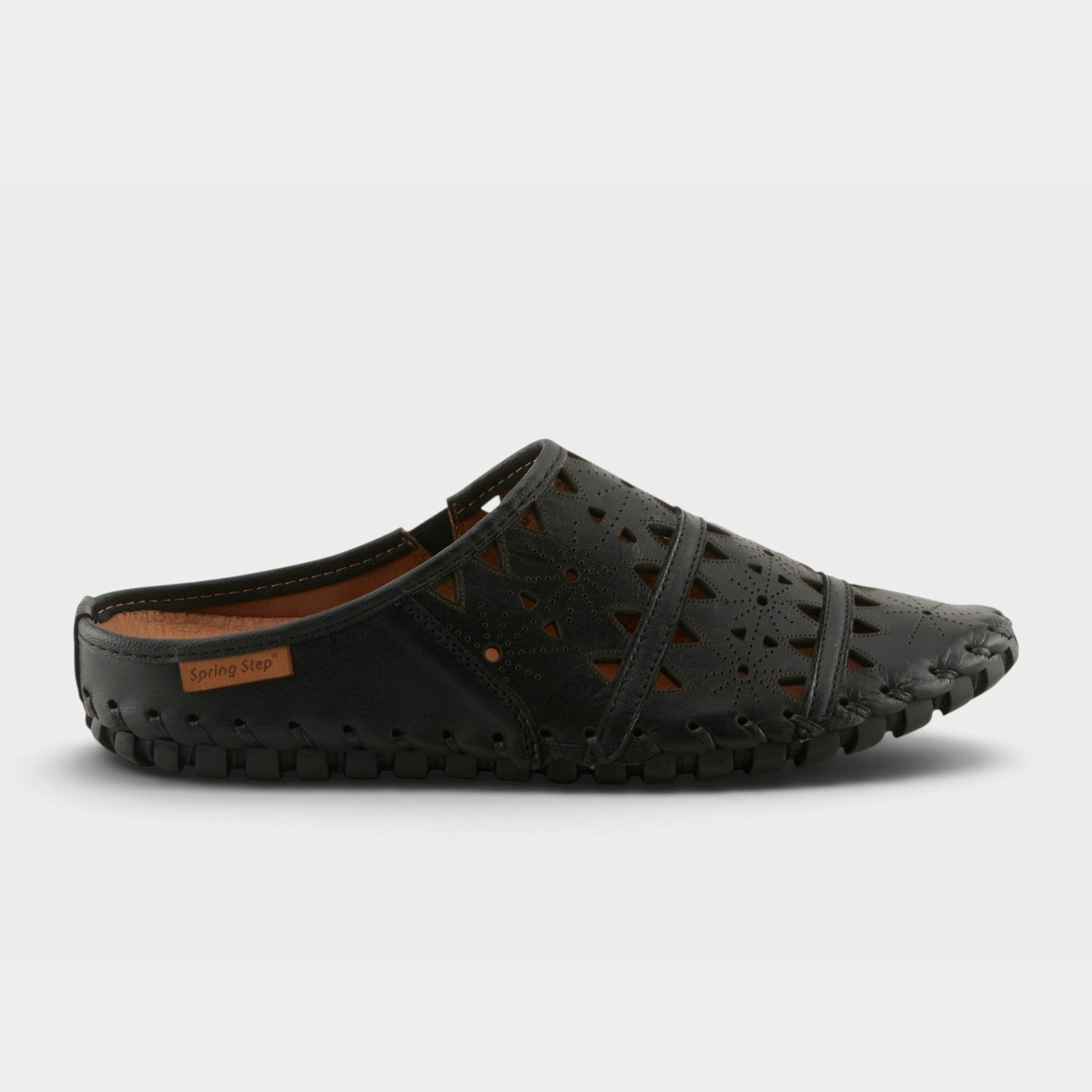 Spring Step Fusalide Black Slip-On Clog Shoe