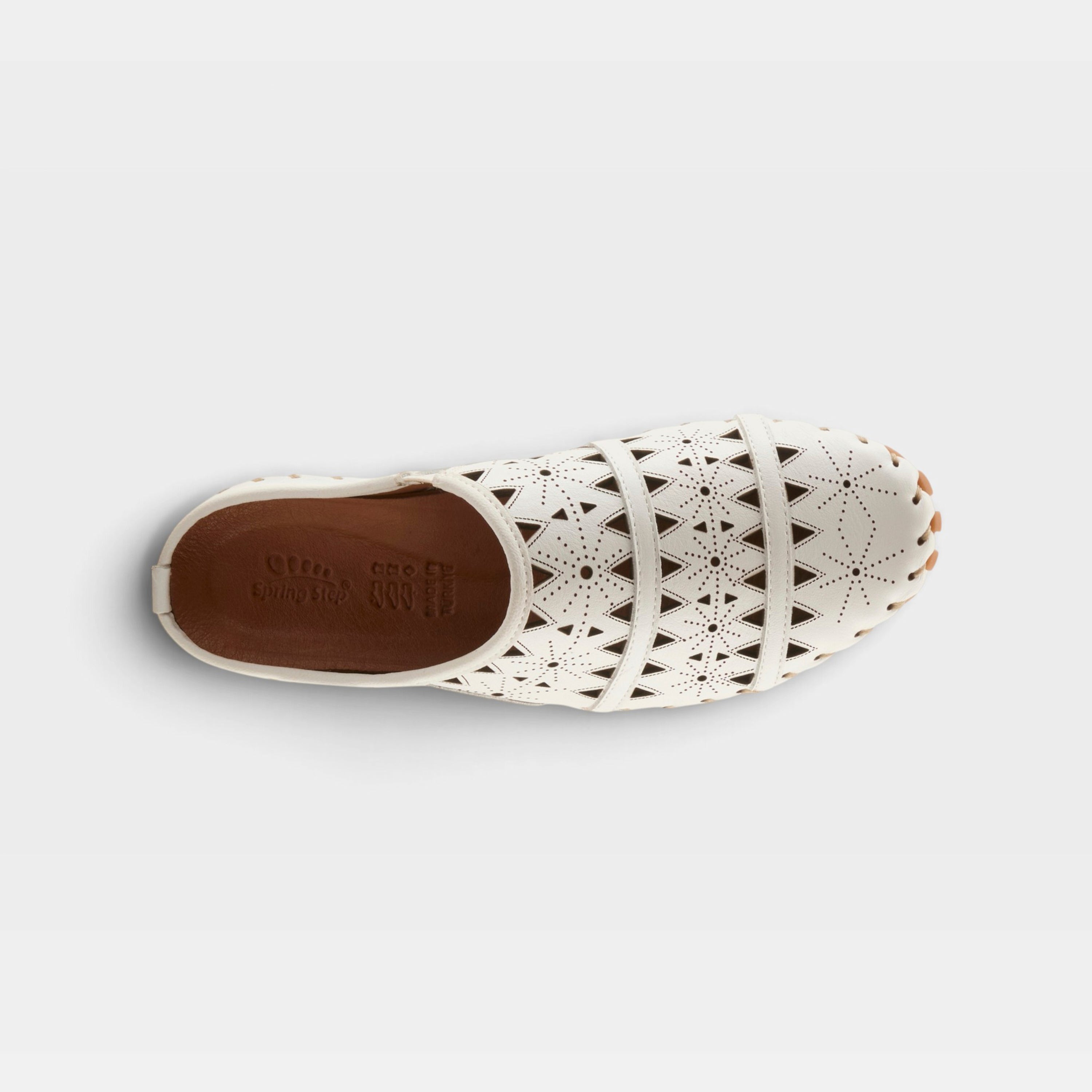 Spring Step Fusalide White Slip-On Clog Shoe