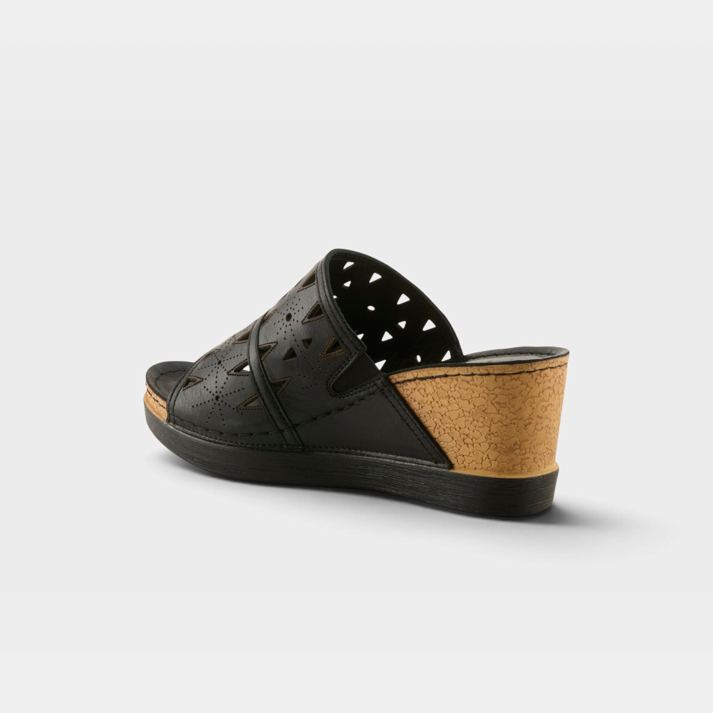 Spring Step Fusawedge Black Sandal