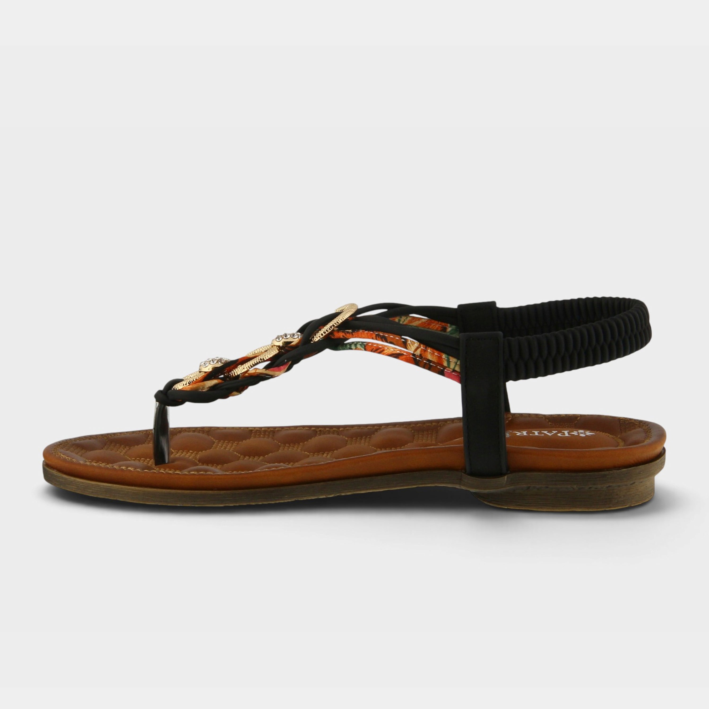 Patrizia Gadelina Black Multi Sandal