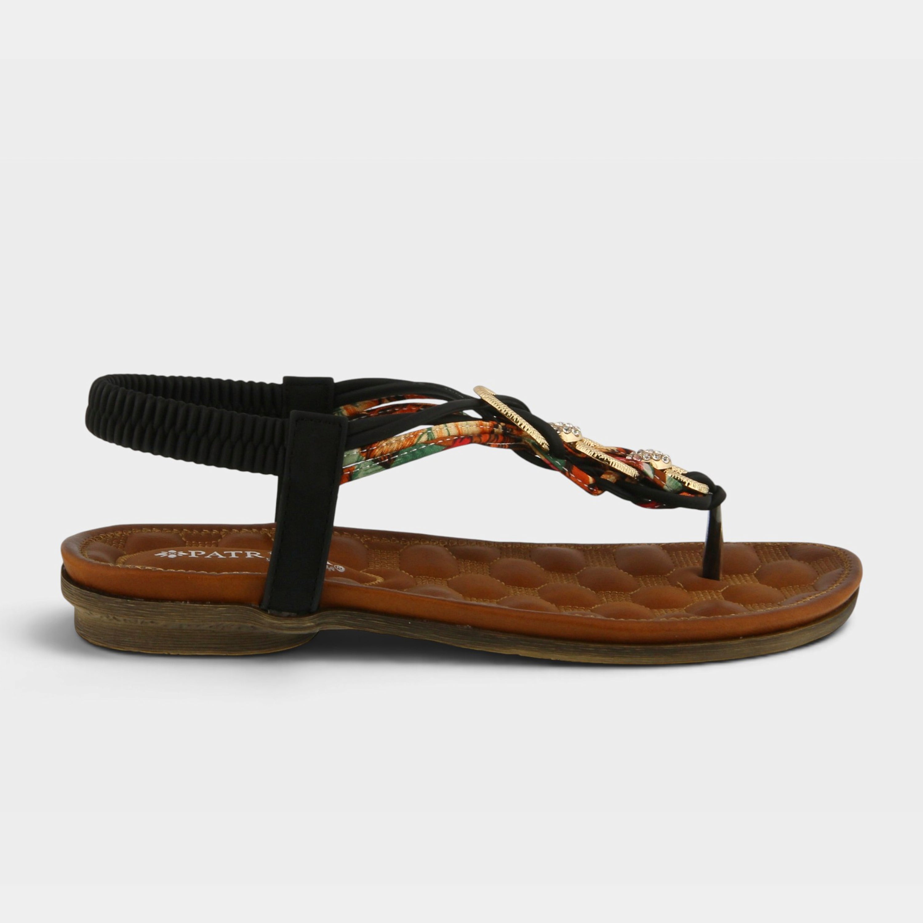Patrizia Gadelina Black Multi Sandal
