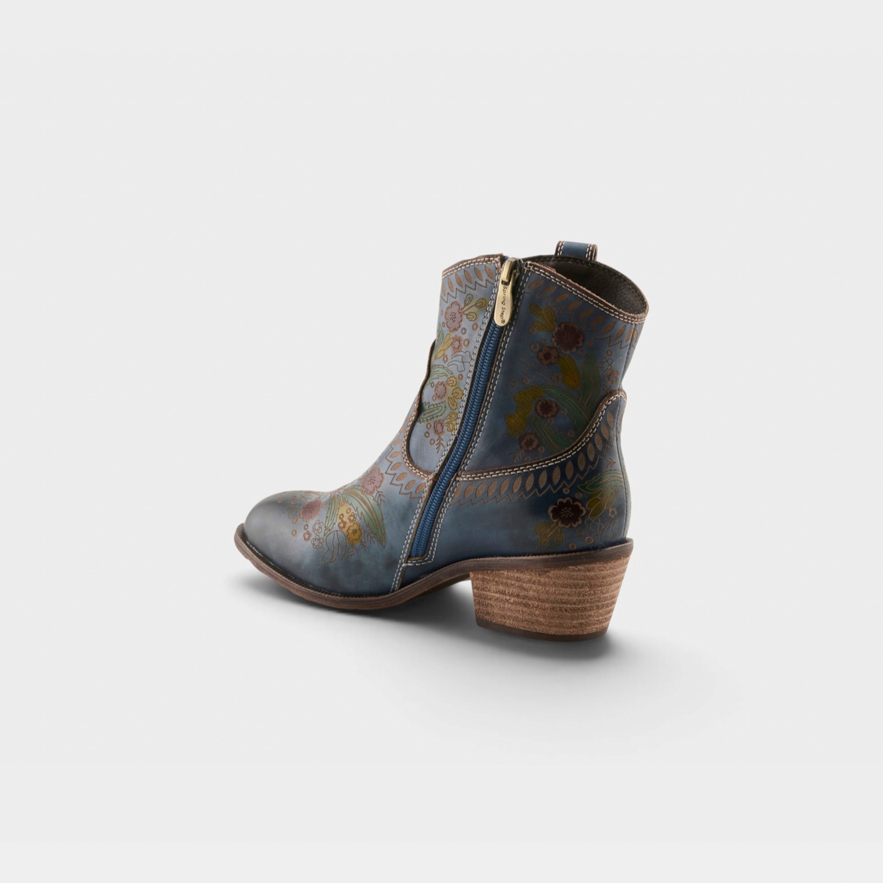 L'Artiste Galop boot in Blue, alternate angle view