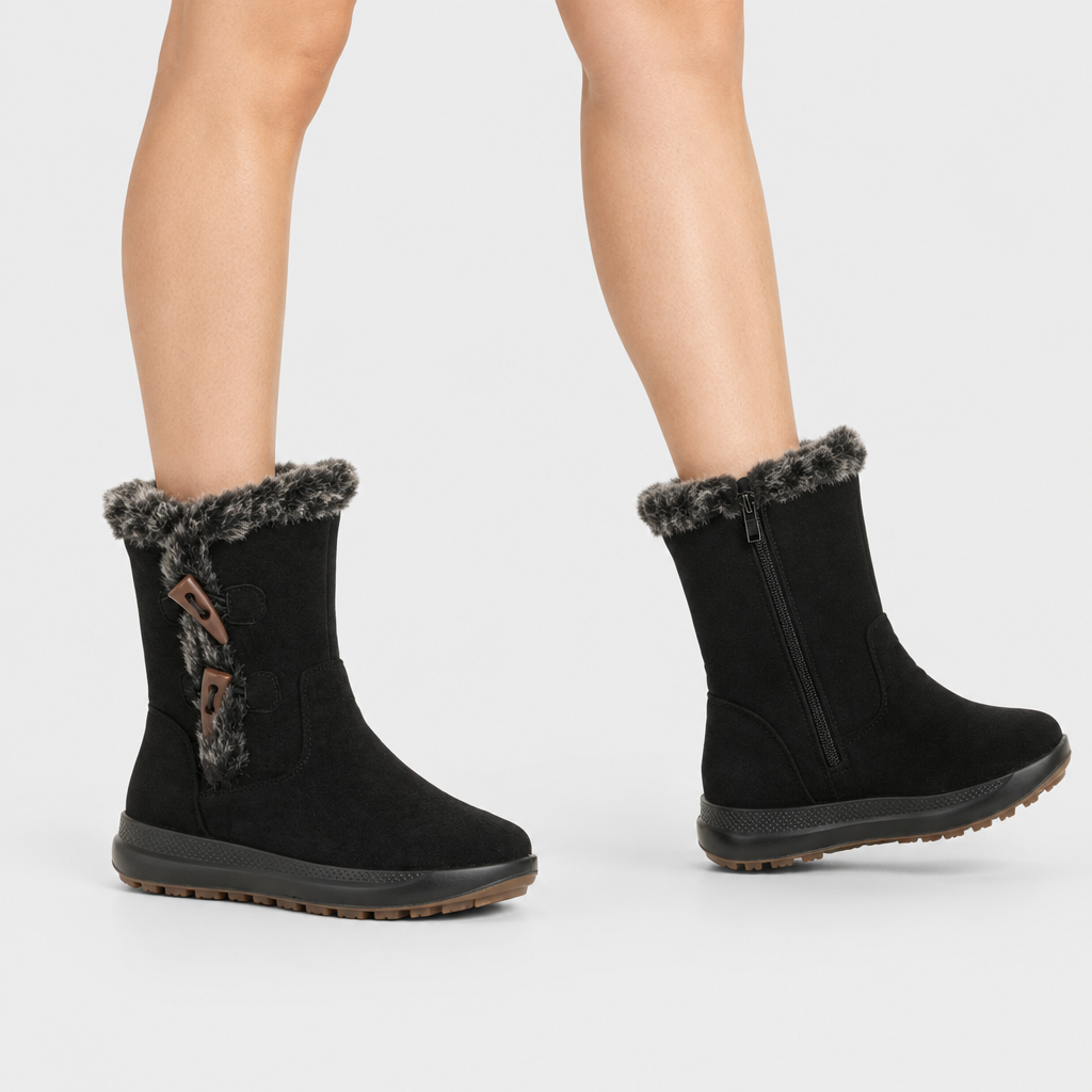 Flexus Galoshe Black Boot - on-foot view