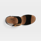Spring Step Gamona Black Suede Sandal